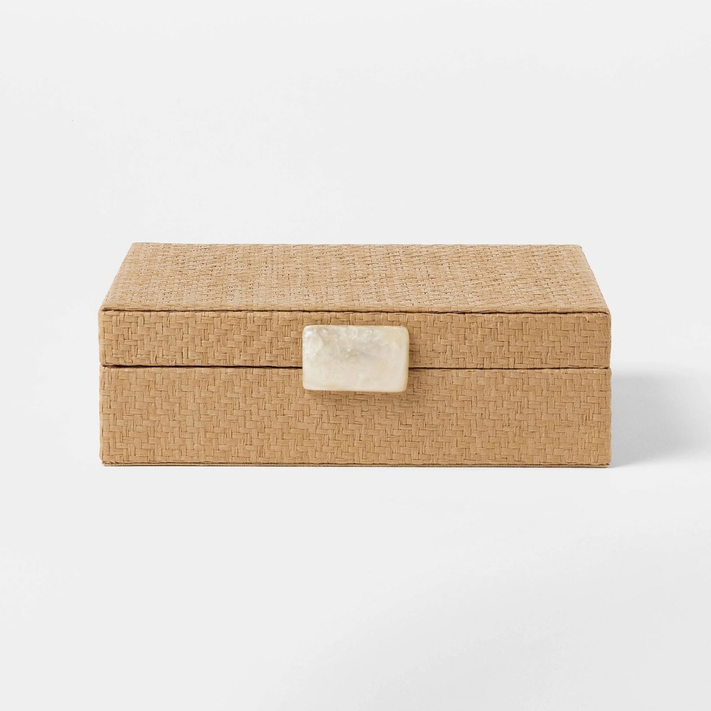 Small Woven Decorative Box Tan - Threshold Studio McGee, Target